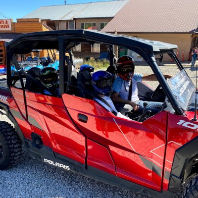 a car parked in a parking lot